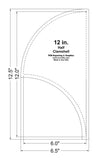 Half Clamshell Template 12 Inches -  Clear Acrylic 1/8 Inch Thick