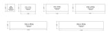 6 Piece Set Rectangles 2x4, 2x6, 2x8, 2x10, 2x12-1- 2 Inch Square -1/8 Inch Thick Acrylic Actual Size