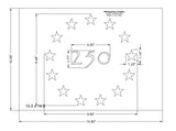 USA 250 Anniversary 13 Star Stencil