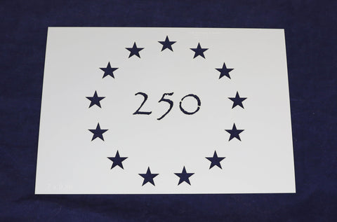 USA 250 Anniversary 13 Star Stencil