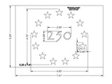 USA 250 Anniversary 13 Star Stencil