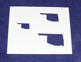 State of Oklahoma 8x10 Stencil (2, 3, 4 Inch Images) 14 Mil Mylar - Painting/Crafts/ Templates