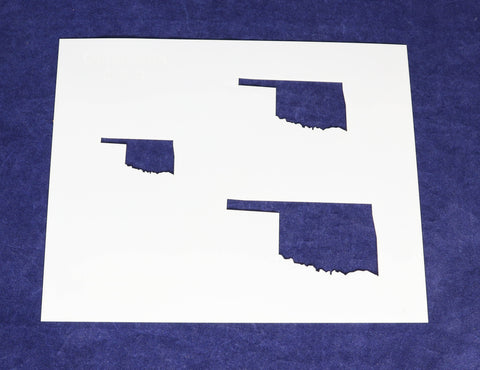 State of Oklahoma Stencil - 2 Inch , 3 Inch , 4 Inch