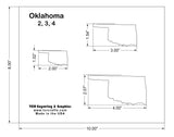 State of Oklahoma 8x10 Stencil (2, 3, 4 Inch Images) 14 Mil Mylar - Painting/Crafts/ Templates