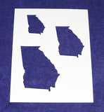 State of Georgia Stencil - 2 Inch , 3 Inch , 4 Inch