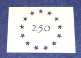 USA 250 Anniversary 13 Star Stencil Betsy Ross Style