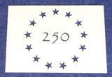 USA 250 Anniversary 13 Star Stencil Betsy Ross Style
