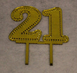 Birthday Cake Toppers - 21 - Assorted Colors
