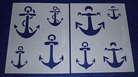 Mylar 2 Pieces of 14 Mil 8" X 10" Anchor Stencils- Painting /Crafts/ Templates