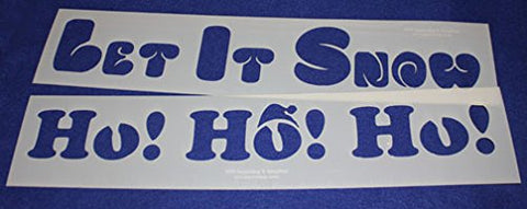 2 Pc Set Holiday Message Stencils 14 Mil Mylar-5" x 23.5 Painting/Crafts/Stencil
