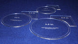 Circle Within Square Half Sizes Set 3.5", 4.5", 5.5" Circles - 4.5", 5.5", 6.5" Quarter Squares 1/8"