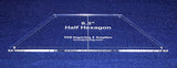 Half Hexagon 8.3" with Seam, Center Guideline & Guide Holes-Quilt Templates-