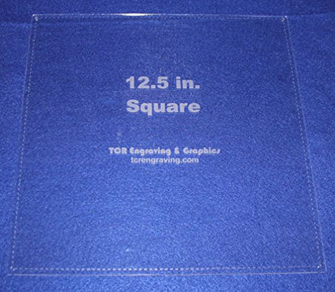 Square Template 12.5" with Seam Allowance - Clear 1/8" 60 Degree