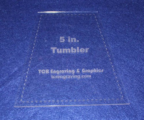5" Tumbler Quilt Template - With Seam Allowance -Clear 1/8" Acrylic