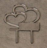 Double Heart Cake Topper - Free Engraving