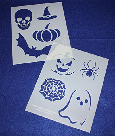 Mylar 2 Pieces of 14 Mil 8" X 10" Halloween Stencils- Painting /Crafts/ Templates