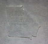 State of Georgia Template 6.54" X 5.75" - Clear ~1/4" Thick Acrylic