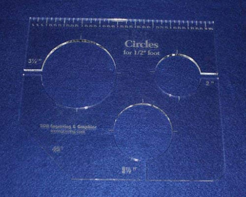 3 Circles for 1/2 Inch Foot 2 Inch, 2.5 Inch, 3.5 Inch -Inside Circles -1/4 Inch Acrylic