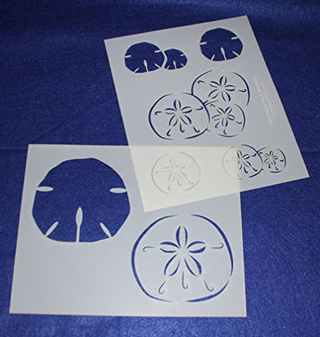 Sand Dollar Stencils Mylar 2 Pieces of 14 Mil 8" X 10" - Painting /Crafts/ Templates