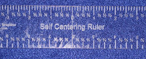 Laser Cut Self Centering Ruler 12" - ~1/4" Thick -Imperial