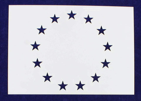 13 Star Field Stencil - US/American Flag - G-Spec 16.15 Inch H X 22.80 Inch L -14 Mil Mylar