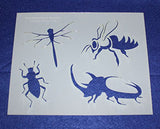 Mylar 2 Pieces of 14 Mil 8" X 10" Bug Stencils- Painting /Crafts/ Templates