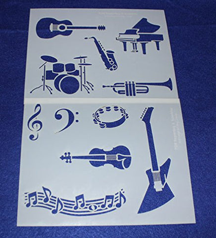 Mylar 2 Pieces of 14 Mil 8" X 10" Music Stencils- Painting /Crafts/ Templates