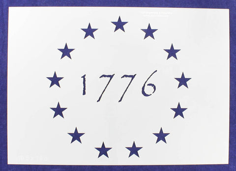 13 Star Revolutionary Field (1776) Stencil 14 Mil -10.5"H x 14.8"W - Painting /Crafts/ Templates