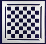 Chess/Checkerboard Stencil With Border 14 Mil -15 X 15 Inches