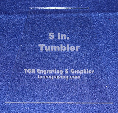 5" Tumbler Quilt Template - NO Seam Allowance -Clear 1/8" Acrylic