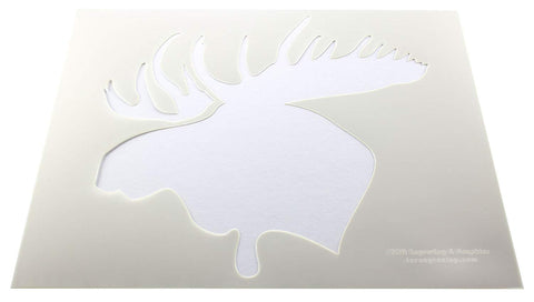 MooseHead Stencil S-Mylar 14 Mil -14"H X 17.5"W - Painting /Crafts/ Templates