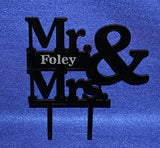 Mr & Mrs Cake Topper - 1/8" Acrylic - Engagement- Wedding- Free Engraving