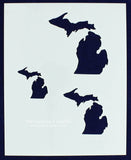 State of Michigan 8x10 Stencil (2, 3, 4 Inches) 14 Mil Mylar - Painting /Crafts/ Templates