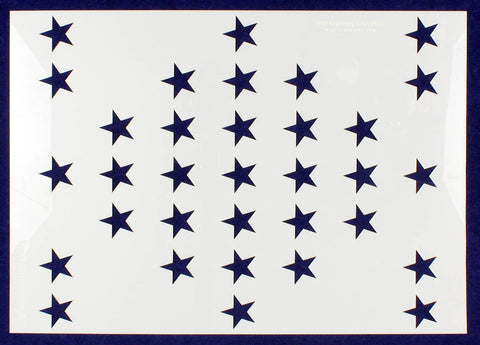 33 Star Field "Fort Sumter" Stencil 14 Mil -US G Spec 10.5 x 14.82 Inches Long Star Field-
