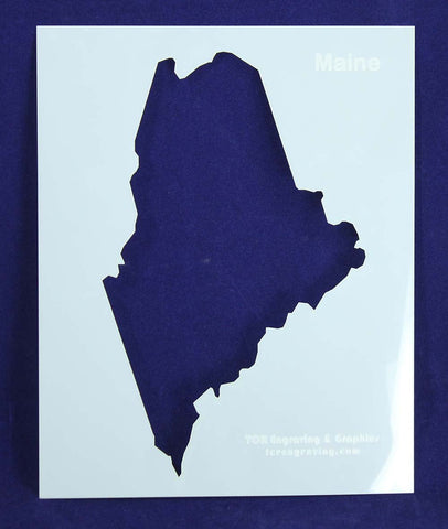 State of Maine Stencil 14 Mil Mylar - Painting /Crafts/ Templates