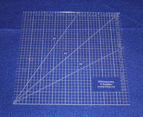 9" Square Ruler. Acrylic 1/8" thick. Quilting/Sewing