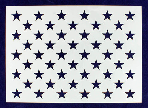 50 Star Field Stencil - American Flag - G-Spec 9.63" x 13.585"