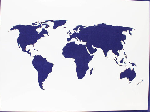 Map of the World Stencil 14 Mil 18" X 24" Painting /Crafts/ Templates
