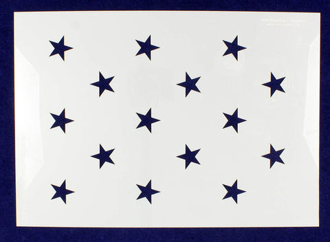 15 Star Field "Star Spangled Banner" Stencil 14 Mil -US G Spec 10.5 x 14.82" Long Star Field- Painting /Crafts/ Templates