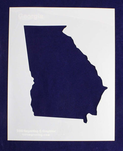 State of Georgia Stencil 14 Mil Mylar - Painting /Crafts/ Templates