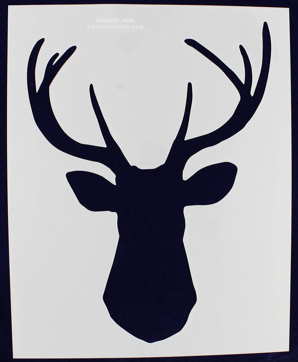 buck-deer-head-stencil-f-xlg-mylar-14-mil-15-6-w-x-19-50h-painting-quilting-templates-and-more