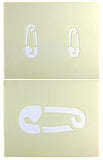 Diaper Pin Stencils Mylar 2 Pieces of 14 Mil 8" x 10"