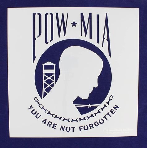 POW-MIA Flag Stencil 15 1/4" x 15 1/4" Painting /Crafts/ Templates