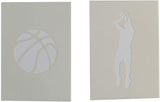 Basketball Stencils 2 Piece Set 5 x 7 Inches