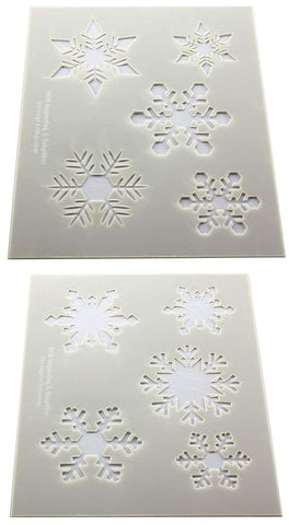 Snowflake Stencils -Mylar 2 Pieces of 14 Mil 8" X 10" - Painting /Crafts/ Templates