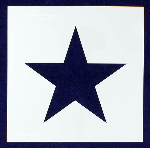 Single Star Stencil 14 Mil -6.5" X 6.5" Overall - Painting/Crafts/Templates