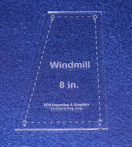 Windmill Quilting Template- For 8" Square Clear 1/8"