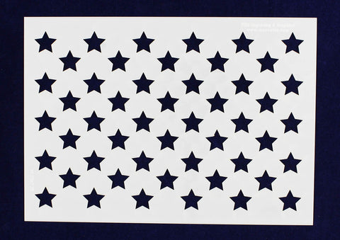 50 Star Field Stencil 14 Mil -7.25"H X 10.25L" - Painting /Crafts/ Templates