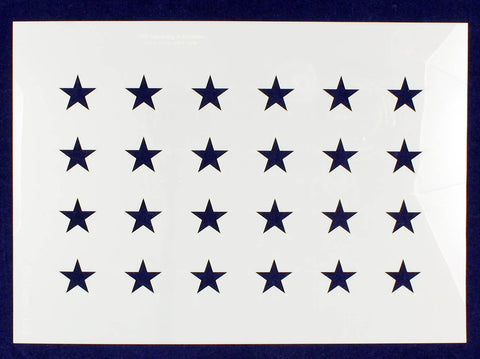 24 Star Field "Old Glory" Stencil 14 Mil -US G Spec 10.5 x 14.82" Long Star Field- Painting /Crafts/ Templates