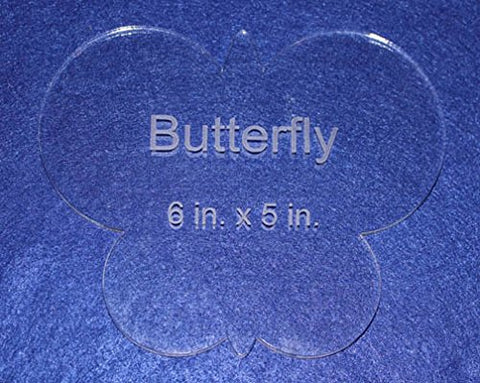 Butterfly 6" X 5" - Clear 1/4" Thick Acrylic